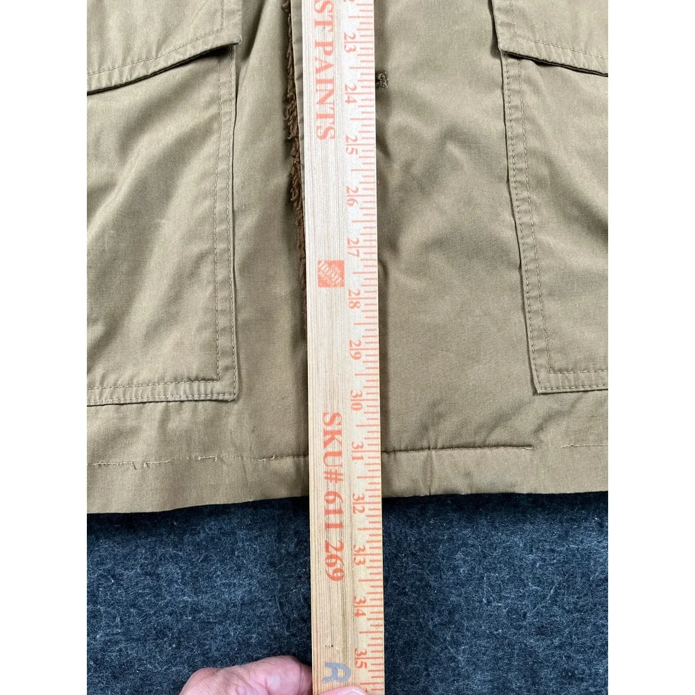 Vintage Weather Coat Guild Ltd Field Jacket Mens 40 Tan Good Faux Fur Lined